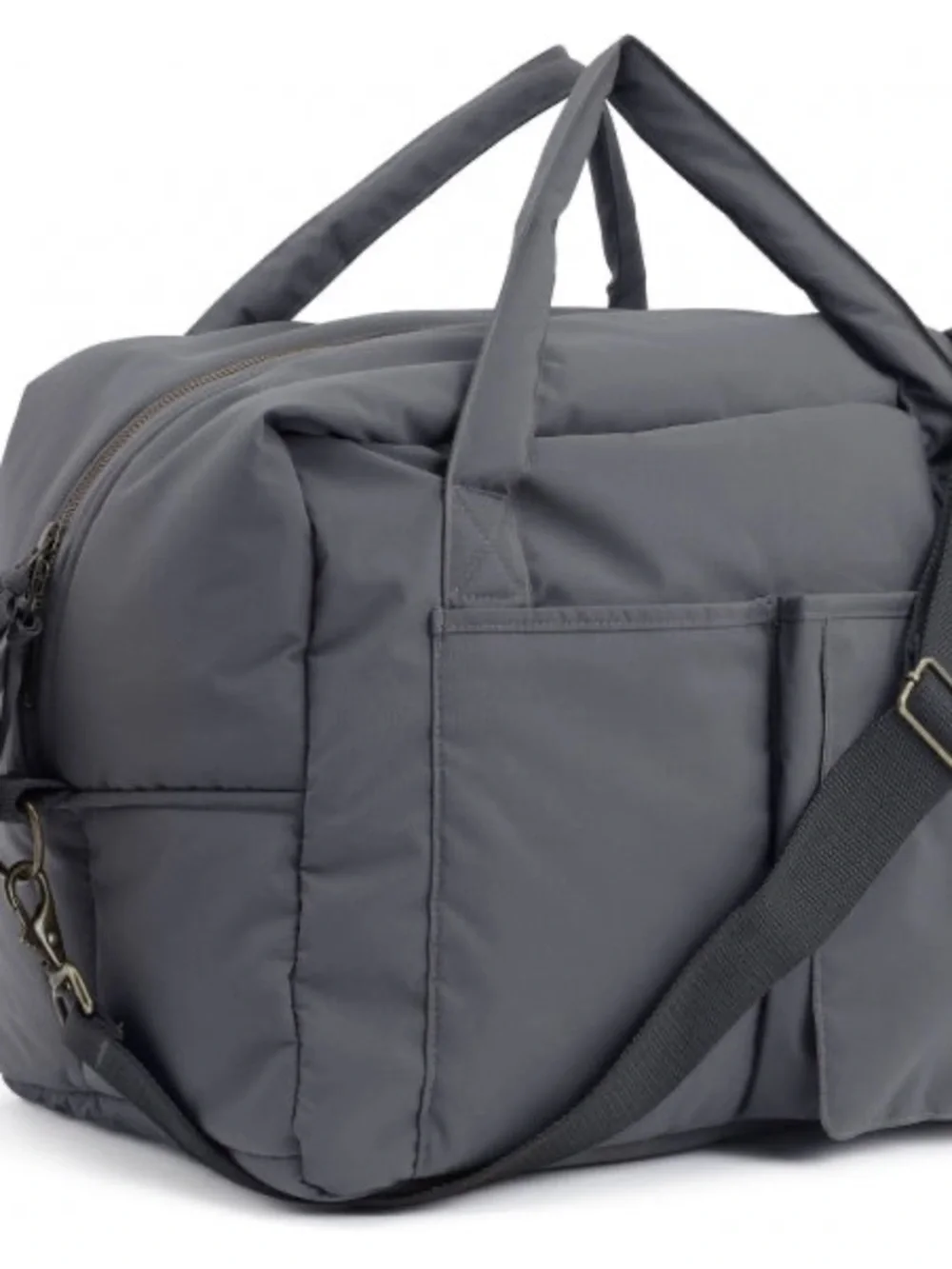 Kids Quilted Travel Duffel Bag - Gray